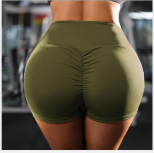 Women Gym Sports Shorts Fitness Yoga Shorts Beach Outdoor Jogging Hiking Trunks, Size:M (Green)