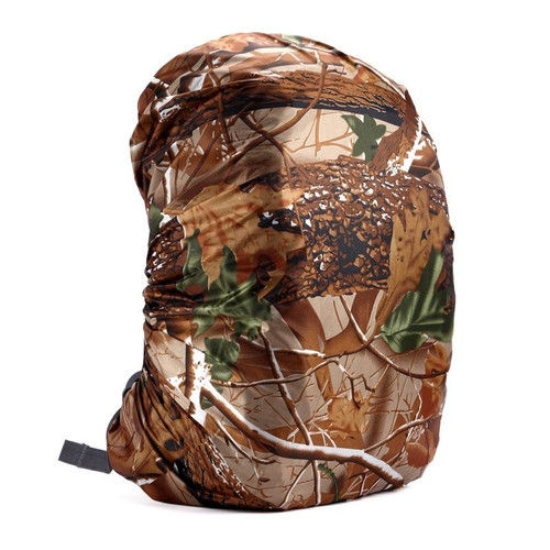Waterproof Dustproof Backpack Rain Cover Portable Ultralight Outdoor Tools Hiking Protective Cover 50-60L(Forest Camouflage)