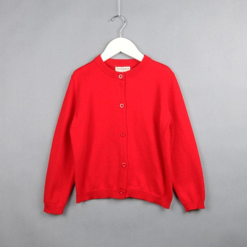 Spring and Autumn Children Clothing Girl Cotton Knit Cardigan Sweater, Kid Size:90cm(Red) Spring and Autumn Children Clothing Girl Cotton Knit Cardigan Sweater, Kid Size:90cm(Red)