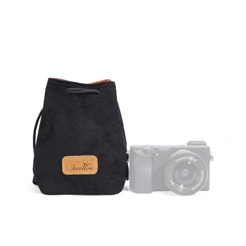S.C.COTTON Liner Shockproof Digital Protection Portable SLR Lens Bag Micro Single Camera Bag Square Black S