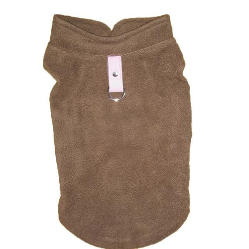 Winter Polar Flannel Pet Clothes French Bulldog Coat Pug Costumes Jacket for Dogs for Puppy Dogs, Size:L(Coffee)
