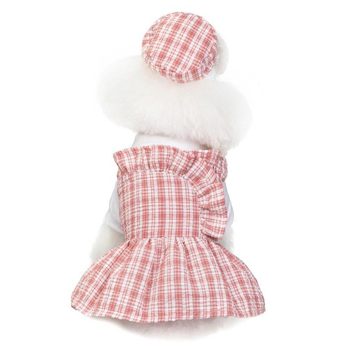 Pet Clothes Dog Dress Summer Thin Uniform Skirt, Size: XL(Pink)