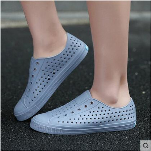 Summer Couple Beach Shoes Cave Shoes Breathable Anti-Skid Shoes Casual Sneakers, Size: 37(Gray)