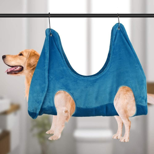 Cat And Dog Hammock Pet Nail Trim Thickening Grooming Hammock, Size: Small  25cm(Blue)