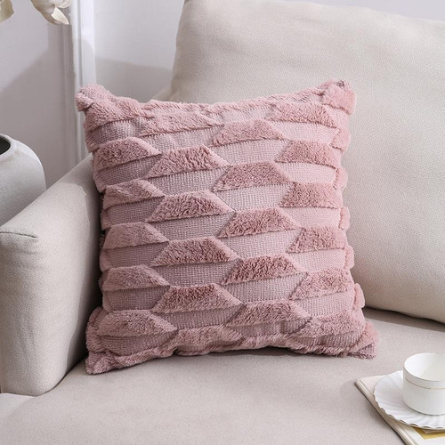 Double-Sided Plush Pillow Home Sofa Cushion Pillowcase, Size: 45x45cm Pillowcase + Core(Pink Boat)