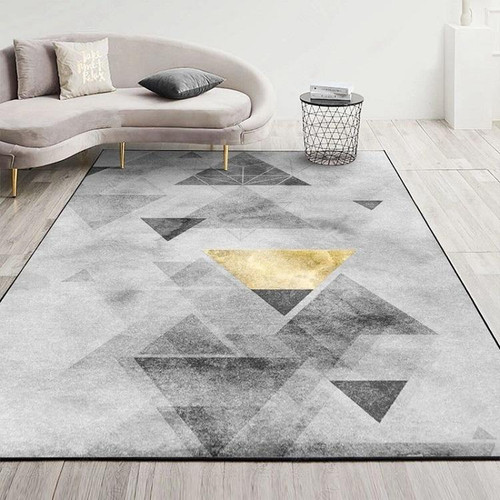 Modern Abstract Geometric Living Room Rug Coffee Table Cushion, Size: 50x80cm(17)