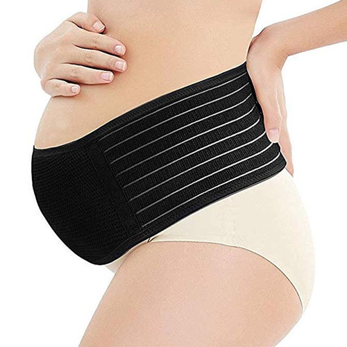 Pregnant Women Prenatal Elastic Breathable Tocolysis Belt, Color: Black(Free Size)