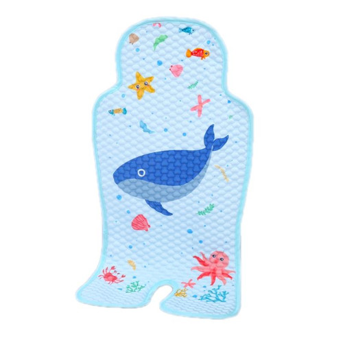 Baby Stroller Mat Seat Cushion Safety Seat Ice Silk Cushion, Color: Universal Blue Whale