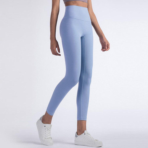 One Piece Sports Fitness Pants Without Embarrassment Line (Color:Tempest Blue Size:M)