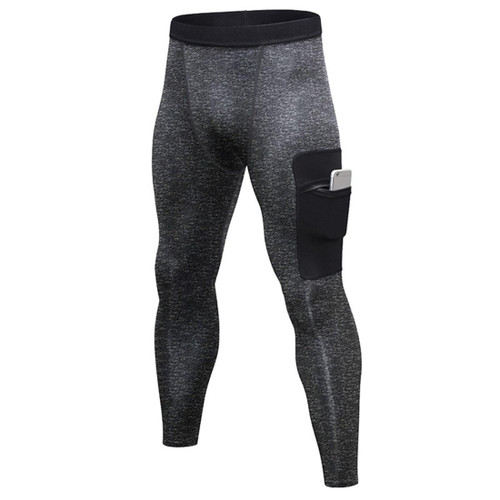 Camouflage Pocket Training Running Fast Dry High Elastic Sports Casual Tights (Color:Flower Grey Pure Black Size:S)