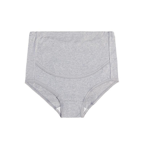 3 PCS Pure Color Large Size Breathable High Waist Belly Lift Adjustable Maternity Panties (Color:Gray Size:XL)