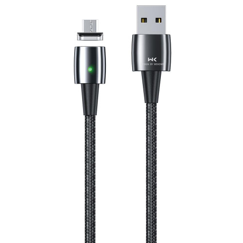 WK WDC-165m 3A Micro USB Magnetic Attraction Charging Data Cable, Length: 1m