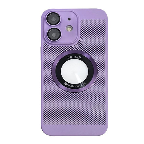 For iPhone 12 Cooling MagSafe Magnifier Phone Case(Purple Taro)