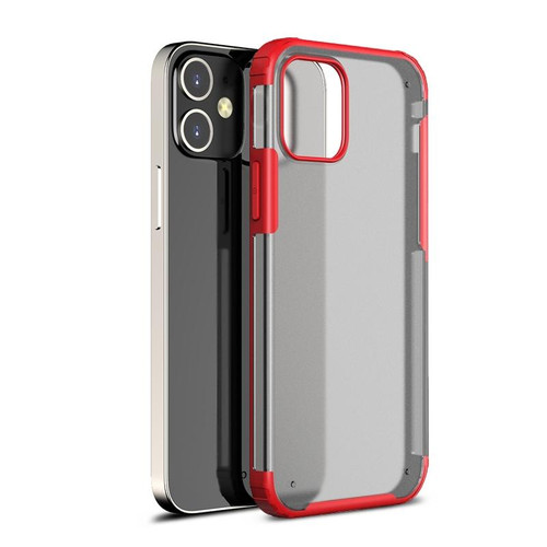 For iPhone 12 / 12 Pro Shockproof Ultra-thin Frosted TPU + PC Protective Case(Red)