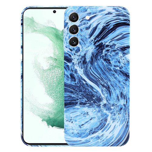 For Samsung Galaxy S22+ 5G Marble Pattern Phone Case(Navy Blue White) For Samsung Galaxy S22+ 5G Marble Pattern Phone Case(Navy Blue White)