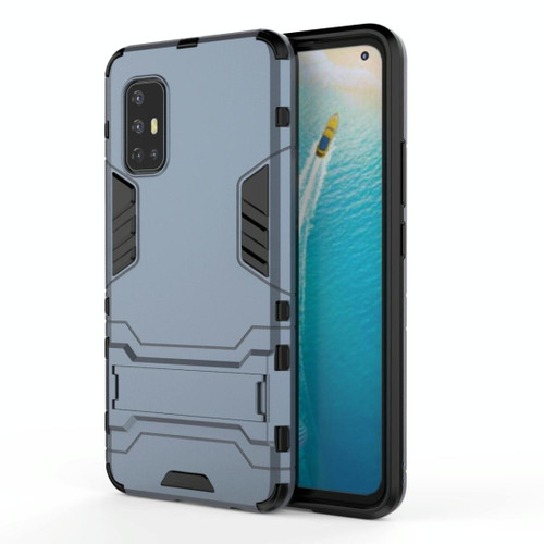 For Vivo V17 (India) Shockproof PC + TPU Protective Case with Invisible Holder(Navy Blue)