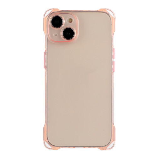 For iPhone 15 Plus Four-corner Shockproof TPU Phone Case(Pink)