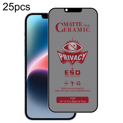 For iPhone 13 Pro Max / 14 Plus 25pcs Full Coverage Privacy Ceramic Film