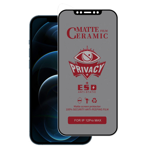 For iPhone 12 Pro Max Full Coverage Privacy Ceramic Film