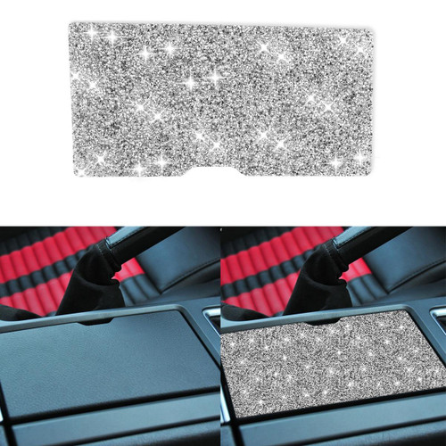 For Ford Mustang 2009-2013 Car Water Cup Storage Box Panel Diamond Decoration Sticker, Left Hand Drive