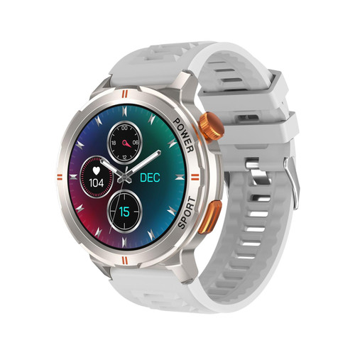 M52 1.43 inch Screen IP68 Waterproof Smart Watch, Support Bluetooth Call / Heart Rate (Silver)