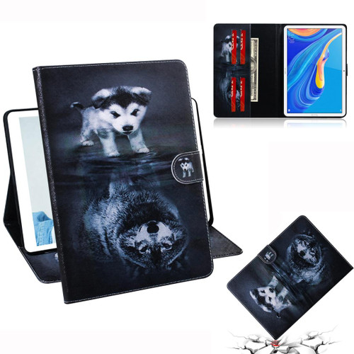 3D Colored Drawing Horizontal Flip Leather Case with Holder & Card Slot & Wallet For Huawei MediaPad M6 10.8(Wolf And Dog) 3D Colored Drawing Horizontal Flip Leather Case with Holder & Card Slot & Wallet For Huawei MediaPad M6 10.8(Wolf And Dog)