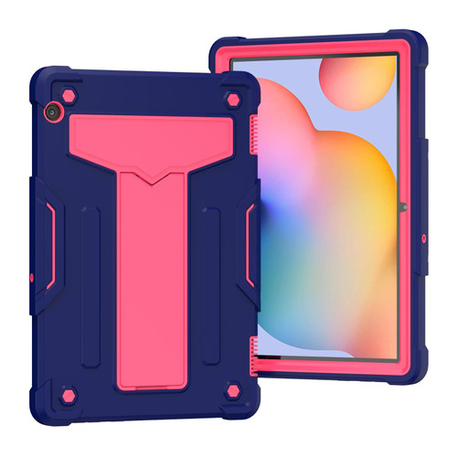 For Huawei MediaPad T5 T-shaped Bracket Contrast Color Shockproof PC + Silicone Protective Case(Navy+Rose Red) For Huawei MediaPad T5 T-shaped Bracket Contrast Color Shockproof PC + Silicone Protective Case(Navy+Rose Red)
