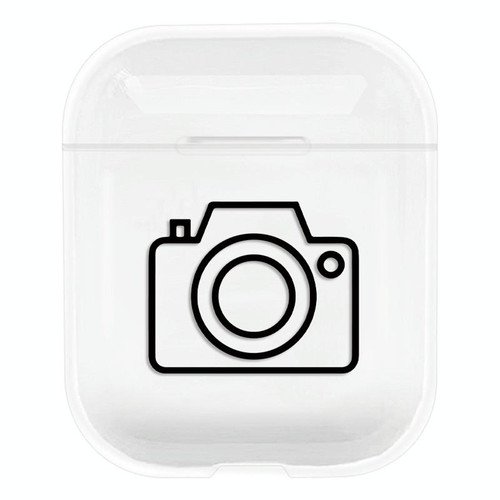 For AirPods 1 / 2 Stick Figure Mapping Transparent Earphone Protective Case(Camera)