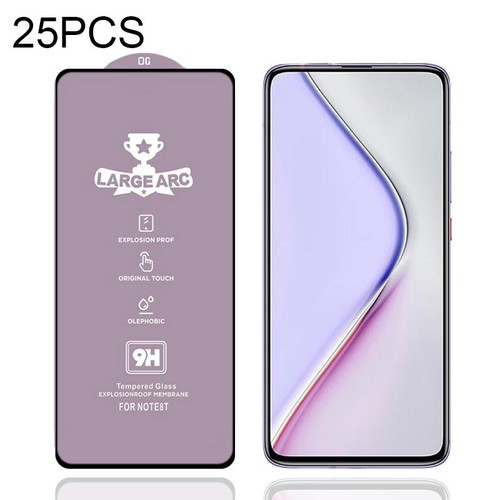 For Xiaomi Redmi K30 Pro Zoom (Zoom Version) 25 PCS 9H HD Large Arc High Alumina Full Screen Tempered Glass Film