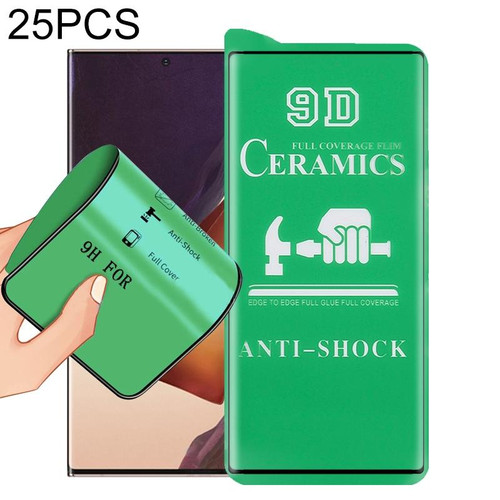 For Samsung Galaxy Note20 Ultra 25pcs 9D Full Screen Full Glue Ceramic Film