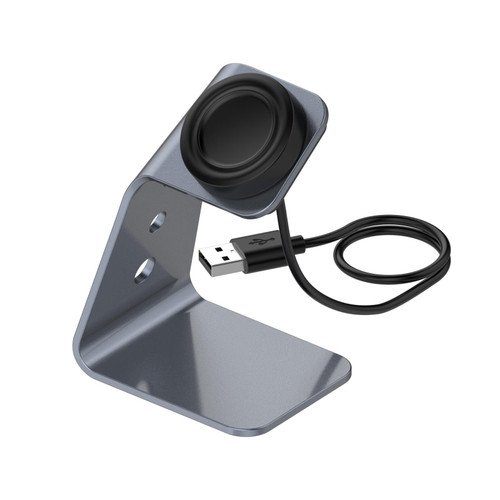 For Samsung Galaxy Watch4 Classic / Galaxy Watch4 Universal Aluminum Alloy Magnetic Charger Holder(Grey)