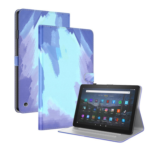 For Amazon Fire HD 8 2020 Watercolor Pattern Skin Feel Magnetic Horizontal Flip PU Leather Case with Holder & Card Slots & Photo Frame & Sleep / Wake-up Function(Winter Snow)