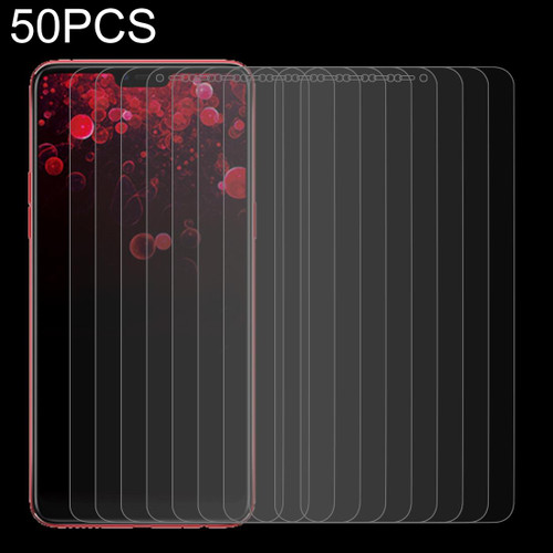 50 PCS 0.26mm 9H 2.5D Tempered Glass Film For OPPO F7