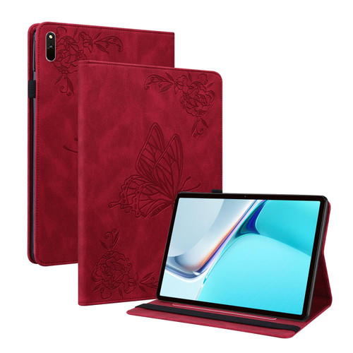 For Huawei MatePad 11 2021 Butterfly Flower Embossed Leather Tablet Case(Red) For Huawei MatePad 11 2021 Butterfly Flower Embossed Leather Tablet Case(Red)