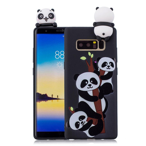 For Galaxy Note 8 Shockproof Cartoon TPU Protective Case(Three Pandas)