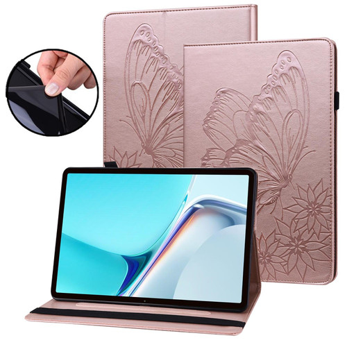 For Huawei MatePad 11 2021 Big Butterfly Embossed Leather Tablet Case(Rose Gold) For Huawei MatePad 11 2021 Big Butterfly Embossed Leather Tablet Case(Rose Gold)