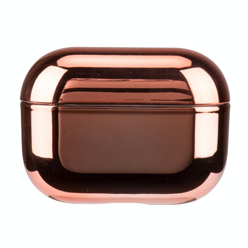 For AirPods Pro Electroplated PC Earphones Shockproof Protective Case(Rose Gold)