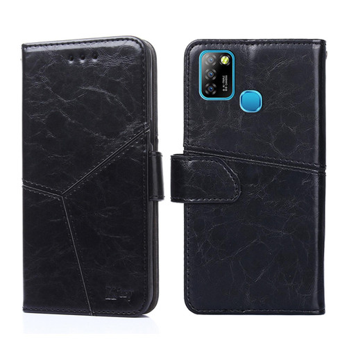 For Infinix Hot 10 Lite / Smart 5 X657 Geometric Stitching Horizontal Flip Leather Phone Case(Black)