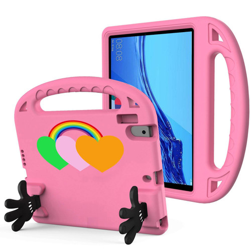 For Lenovo Tab P10 TB-X706 Love Small Palm Holder EVA Tablet Case(Pink)