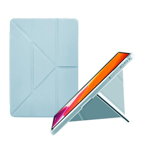 For Realme Pad Mini 8.7 Acrylic 2 in 1 Y-fold Smart Leather Tablet Case(Ice White)
