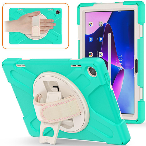 For Lenovo Tab M10 10.1 3rd Gen Silicone + PC Protective Tablet Case(Mint Green)