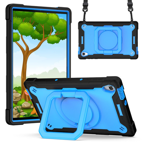 For Lenovo Tab M10 HD 2nd Gen Silicone + PC Bracelet Holder Tablet Case(Black + Blue)