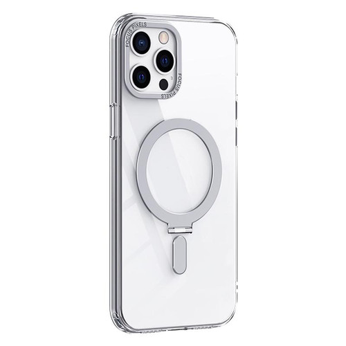 For iPhone 12 Pro Max Skin Feel MagSafe Shockproof Phone Case with Holder(White) For iPhone 12 Pro Max Skin Feel MagSafe Shockproof Phone Case with Holder(White)