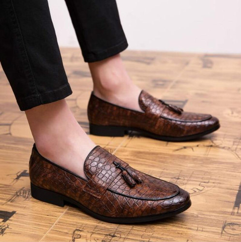 Men Comfortable Gentleman Business Fashion Pointed Dress Men Shoes, Size:43(Brown)