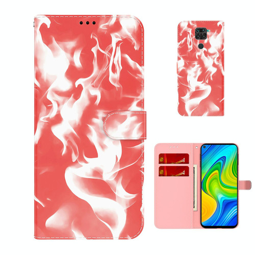 For  Xiaomi Redmi Note 9 / 10X 4G Cloud Fog Pattern Horizontal Flip Leather Case with Holder & Card Slot & Wallet(Red)