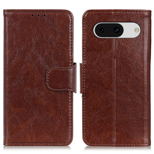 For Google Pixel 8a Nappa Texture Horizontal Flip Leather Phone Case(Brown)