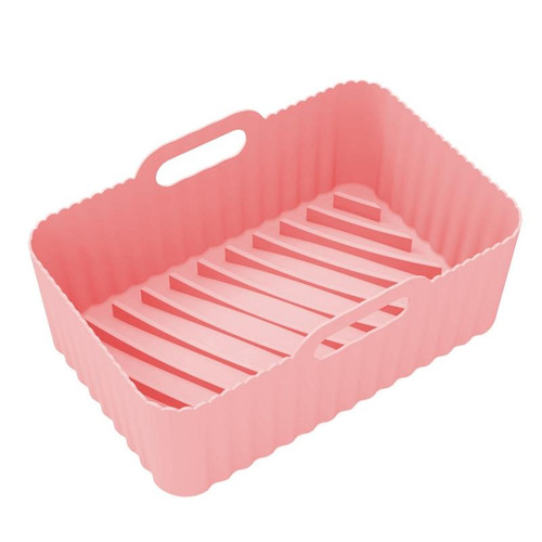For Ninja DZ201 Air Fryer Silicone Liner Mat Reusable Basket Tray, Spec: Large Pink (153g)