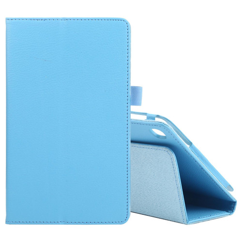 For Samsung Galaxy Tab A7 Lite T220 / T225 Litchi Texture Solid Color Horizontal Flip Leather Case with Holder & Pen Slot(Sky Blue)