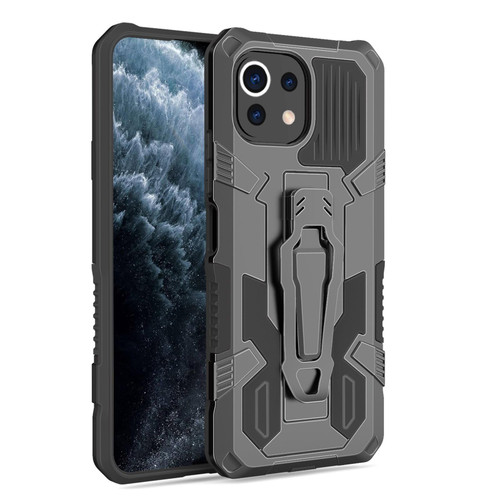 For Xiaomi Mi 11 Lite Armor Warrior Shockproof PC + TPU Protective Case(Black)