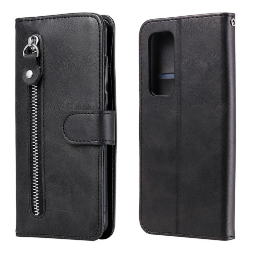 For OPPO Reno5 Pro Plus / Find X3 Neo Fashion Calf Texture Zipper Horizontal Flip Leather Case with Stand & Card Slots & Wallet(Black)